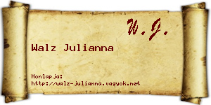 Walz Julianna névjegykártya